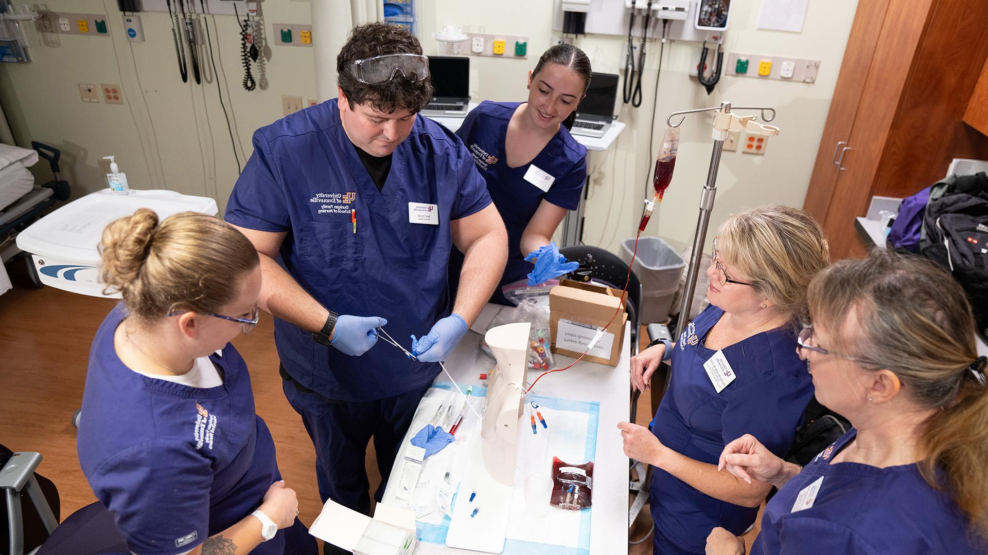 Nurses with scissors